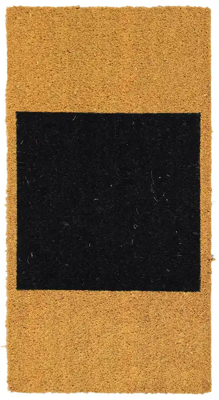 Zerbino Giallo-Nero in Fibra di Cocco Naturale 75x40cm - Resistente e Sostenibile
