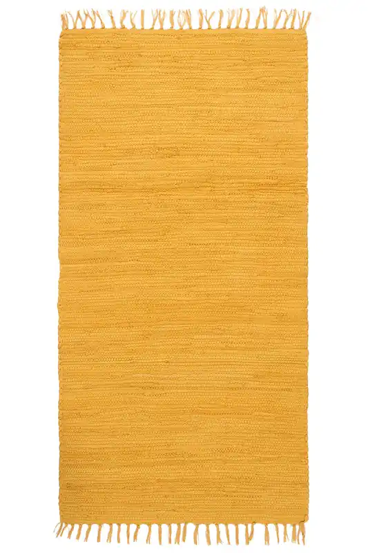 Tappeto Abano Giallo/Oro in Cotone - Lavabile in Lavatrice - Ideale per Bagno o Cucina