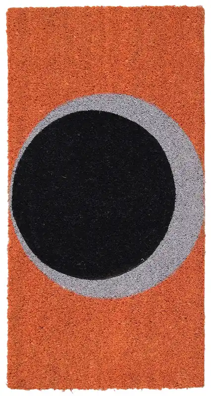 Zerbino Arancione-Nero in Fibra di Cocco Naturale 75x40cm - Resistente e Sostenibile