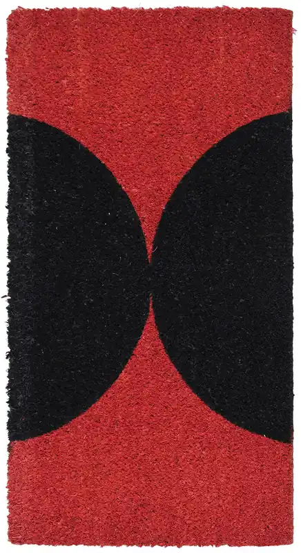 Zerbino Rosso-Nero in Fibra di Cocco Naturale 75x40cm - Resistente e Sostenibile