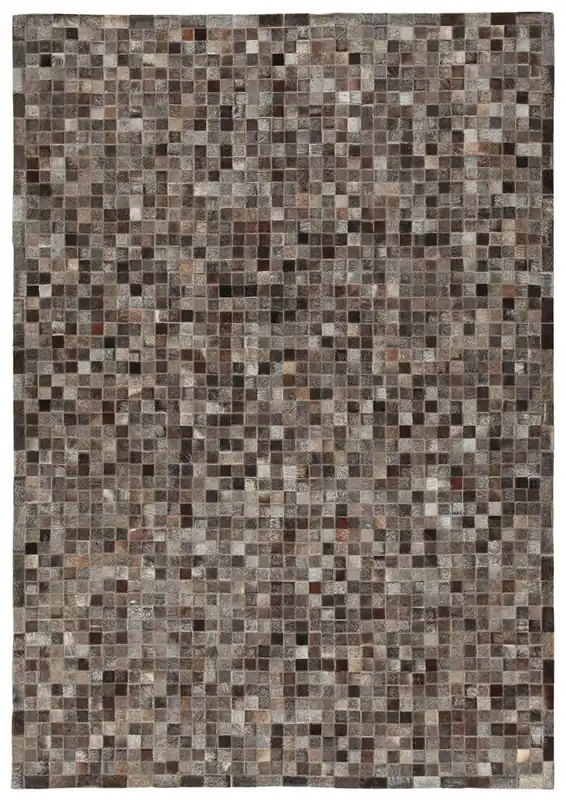 LEATHER PATCHWORK DK GREY