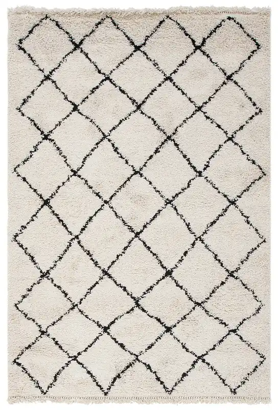 Tappeto shaggy Tribe A - stile berbero moderno in morbido polipropilene