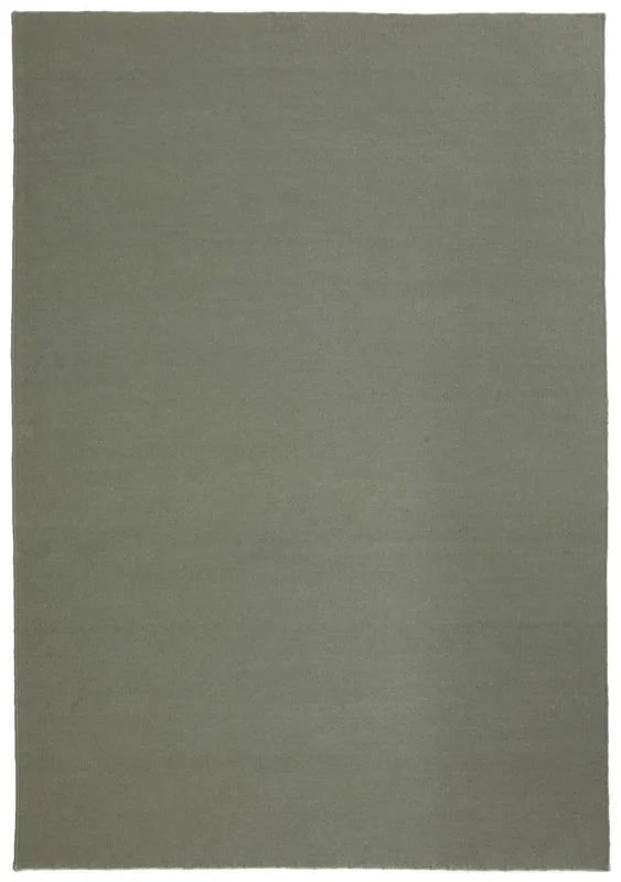 Tappeto Verde in Lana - Realizzato a Mano - Tinta Unita | Ideale per Soggiorno, Sala da Pranzo, Camera da Letto