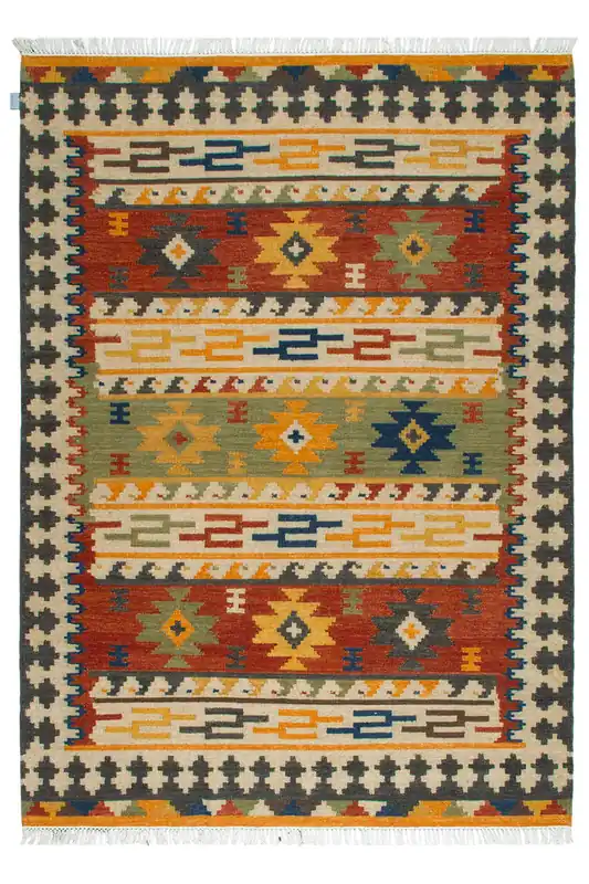Kilim Sivas Des.2, Hand-Woven Wool Flatweave Rug