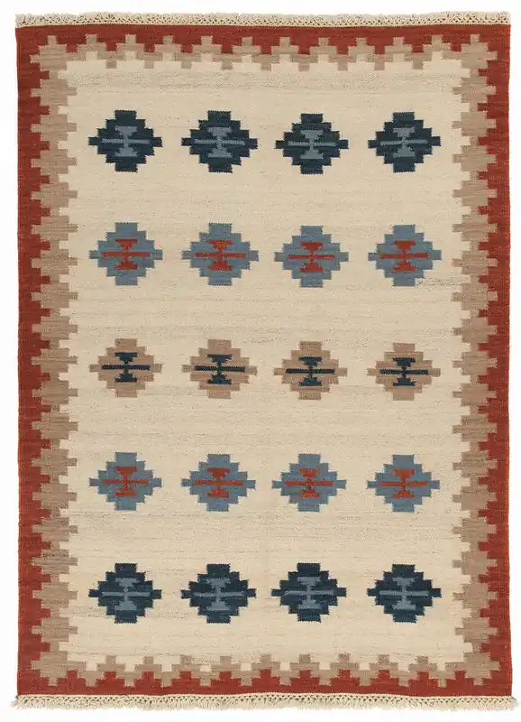 Kilim Jaipur Neyriz, Hand-Woven Wool Rug