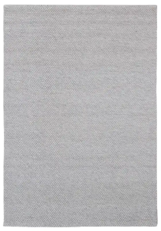Tappeto Moderno NAIVE in Lana Argento Grigio - Realizzato a mano - Tinta Unita 230x160cm
