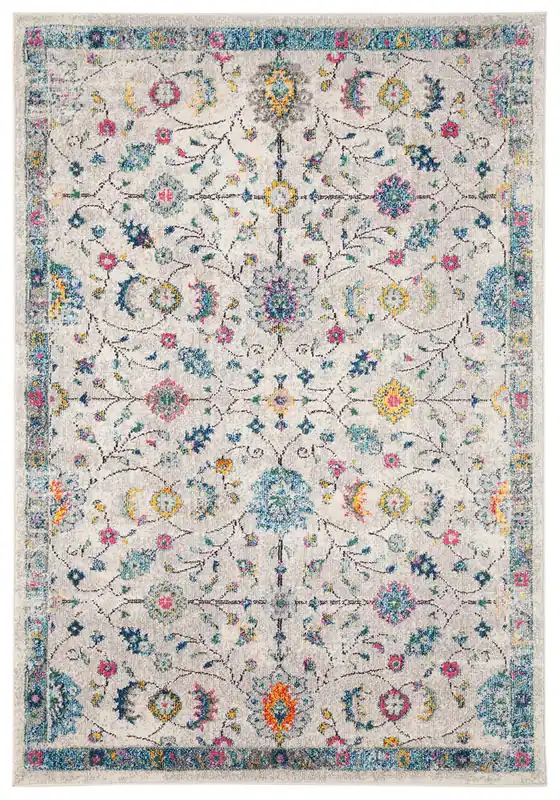 Tappeto Stile Orientale Multicolore Mamoo A - Antiscivolo - Ideale per Soggiorno e Camera da Letto