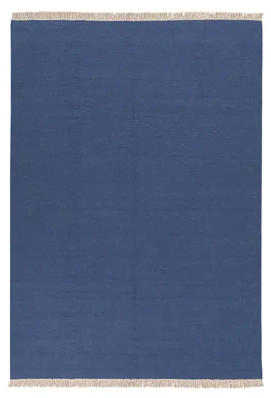 Tappeto in lana - fatto a mano - Ubique Blu Denim – Tinta Unita - stile essenziale