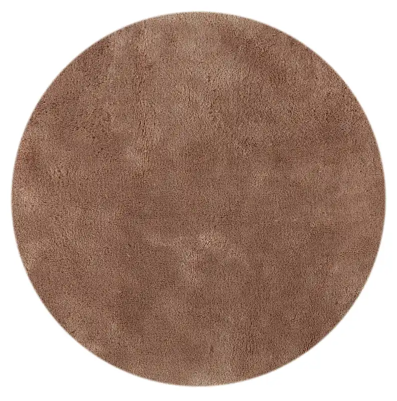 Tappeto Shaggy Rotondo Marrone/Beige - Morbido e Resistente | elegante per ogni ambiente