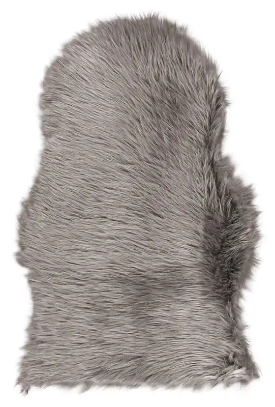 Eco Lambskin Grigio in Finta Pelliccia – Plaid, Tappeto o Coprisedia – Morbido, Elegante
