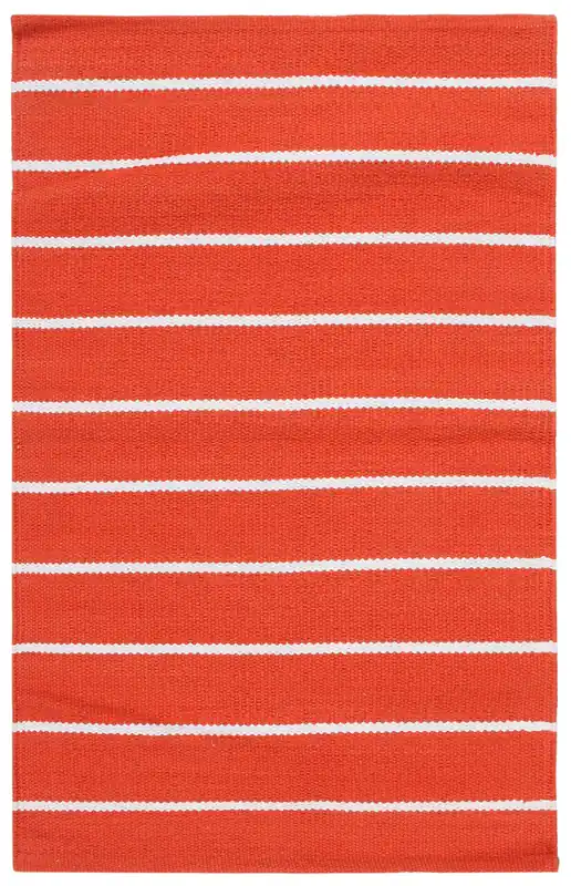 Tappeto in Cotone Arancione Lavabile in Lavatrice - RIVIERA Orange - Ideale per Bagno e Cucina