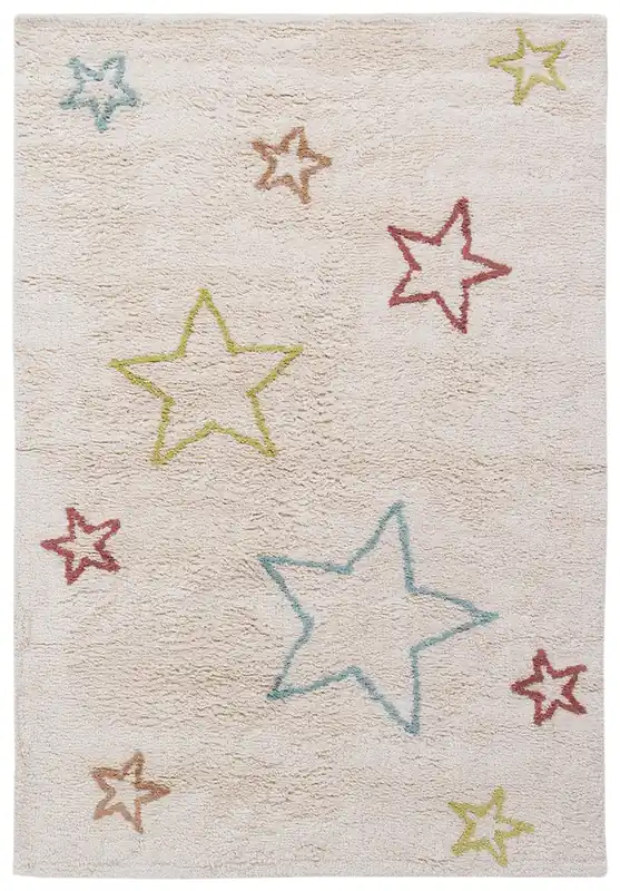 Tappeto Bianco per Bambini in Cotone Lavabile in Lavatrice - Fantasia Cotton 2