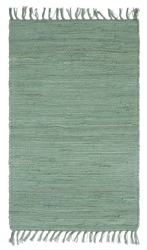 Tappeto Abano Verde in Cotone - Lavabile in Lavatrice - Ideale per Bagno o Cucina
