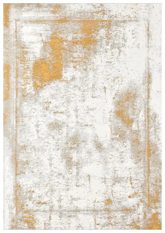 Tappeto Argentella - Avorio Oro - Design Vintage Astratto con sfumature colore | elegante per soggiorno e camera da letto