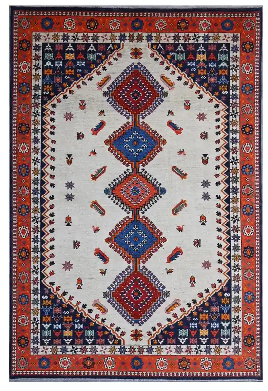 Classic Kazak carpet, Multi, handmade, 296x195cm