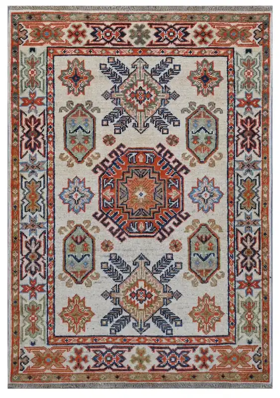 Classic Kazak carpet, Multi, handmade, 125x81cm
