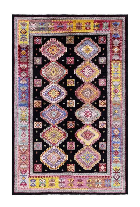Afghan wool carpet multi, handmade 256x165cm