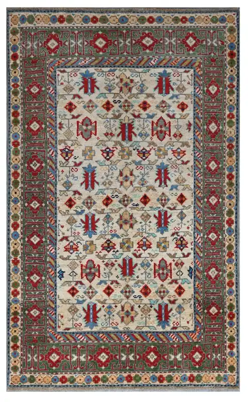 Tappeto Kazak Classico, Multicolore, fatto a mano, 150x89cm