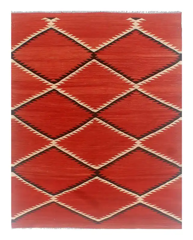 Tappeto Kilim moderno in lana multicolore 200x152cm