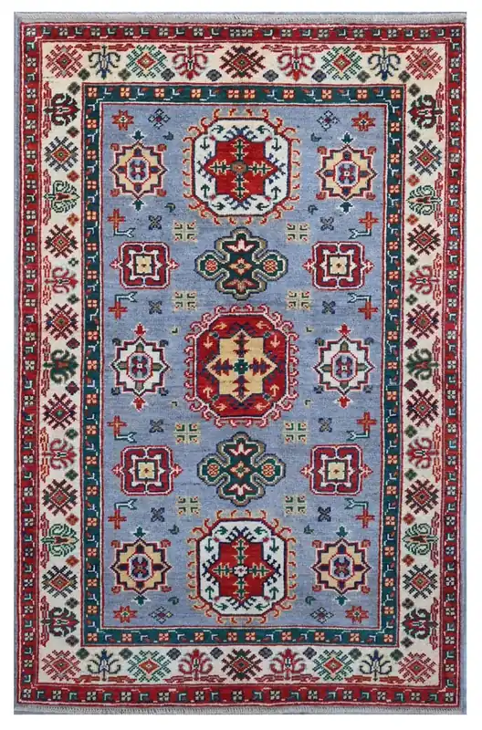 Tappeto Kazak Classico, Multicolore, fatto a mano, 149x92cm