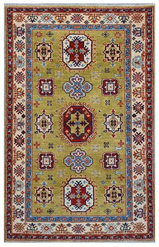 Tappeto Kazak Classico, Multicolore, fatto a mano, 146x89cm