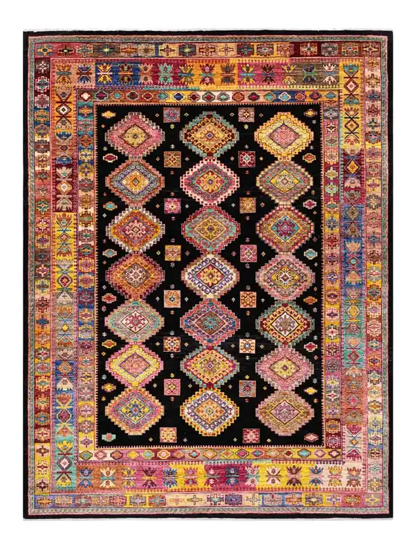 Tappeto Afghan multicolore in lana, fatto a mano 315x245cm
