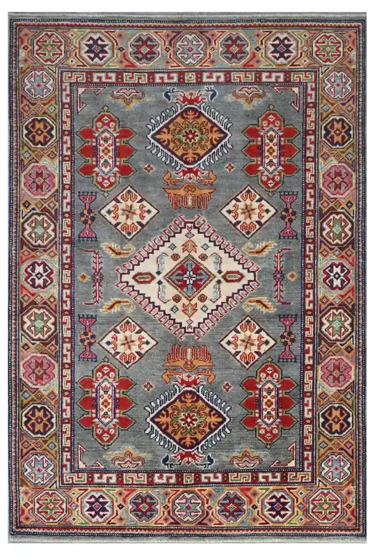 Tappeto Kazak Classico, Multicolore, fatto a mano, 180x121cm