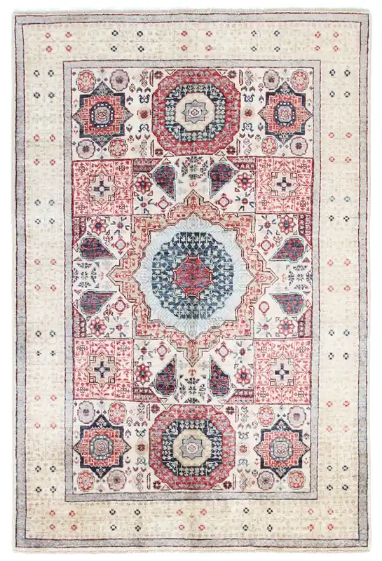 Tappeto Orientale Mamluk fatto a mano, multicolore 180x119cm