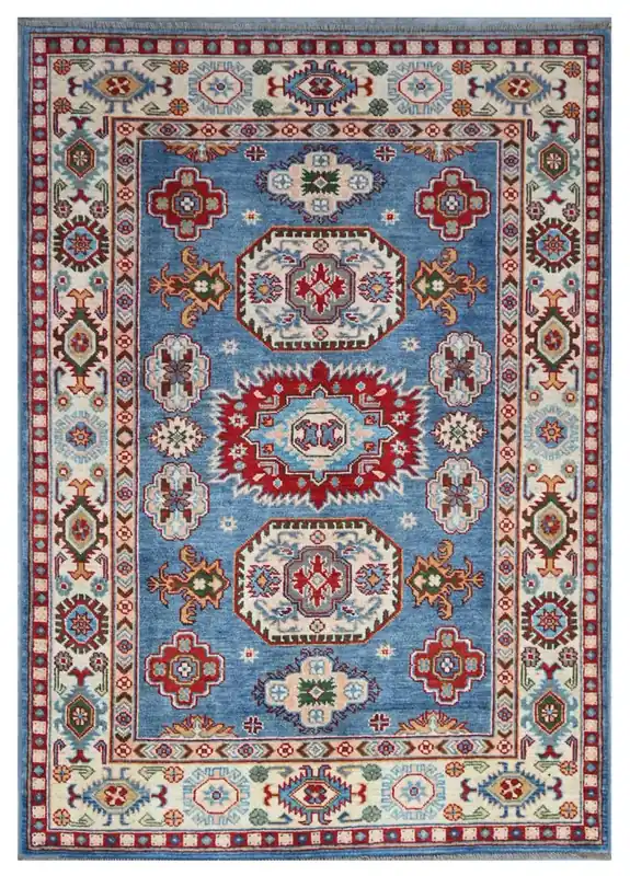 Tappeto Kazak Classico, Multicolore, fatto a mano, 177x121cm
