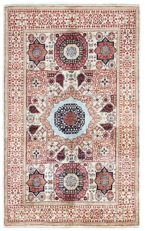 Tappeto Orientale Mamluk fatto a mano, multicolore 192x118cm