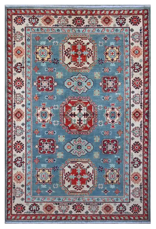 Tappeto Kazak Classico, Multicolore, fatto a mano, 184x121cm