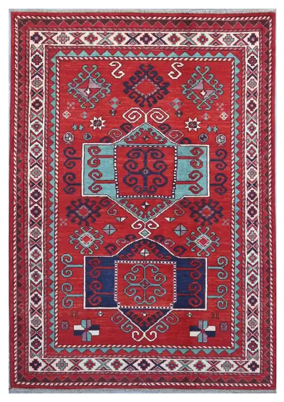 Tappeto Kazak Classico, Multicolore, fatto a mano, 178x123cm