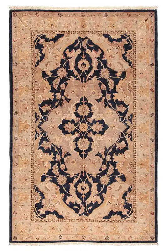 Tappeto Ziegler Beige in Lana, fatto a mano, 269x175cm