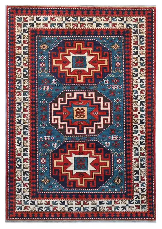 Tappeto Kazak Classico, Multicolore, fatto a mano, 180x120cm