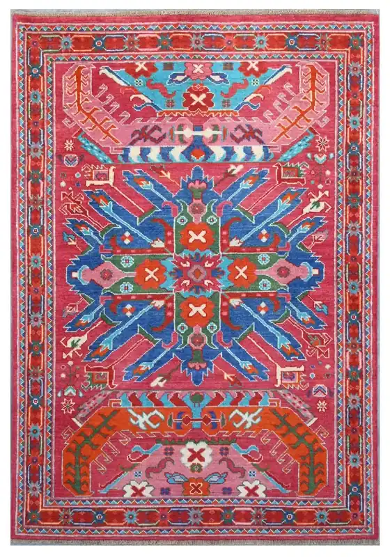 Tappeto Kazak Classico, Multicolore, fatto a mano, 171x118cm