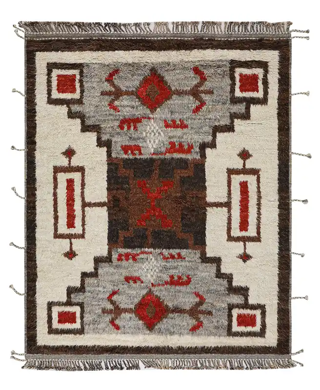 Tappeto stile berbero Navajo multicolore, fatto a mano 300x250cm