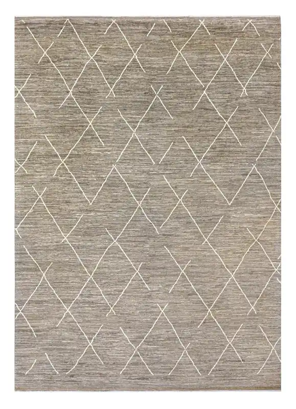 Tappeto design moderno marrone , fatto a mano 416x305cm