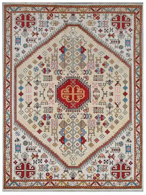 Classic Kazak carpet, Multi, handmade, 211x160cm
