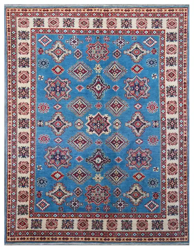 Tappeto Kazak Classico, Multicolore, fatto a mano, 202x155cm