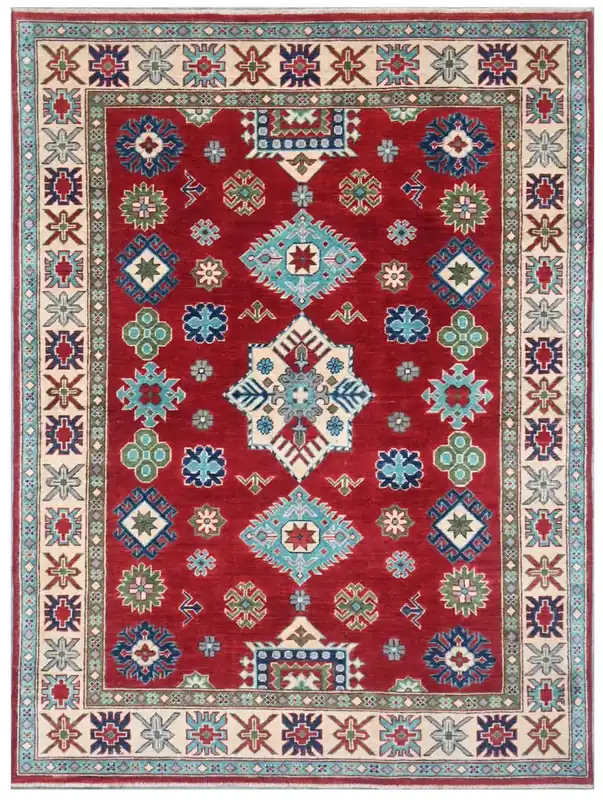 Classic Kazak carpet, Multi, handmade, 202x149cm