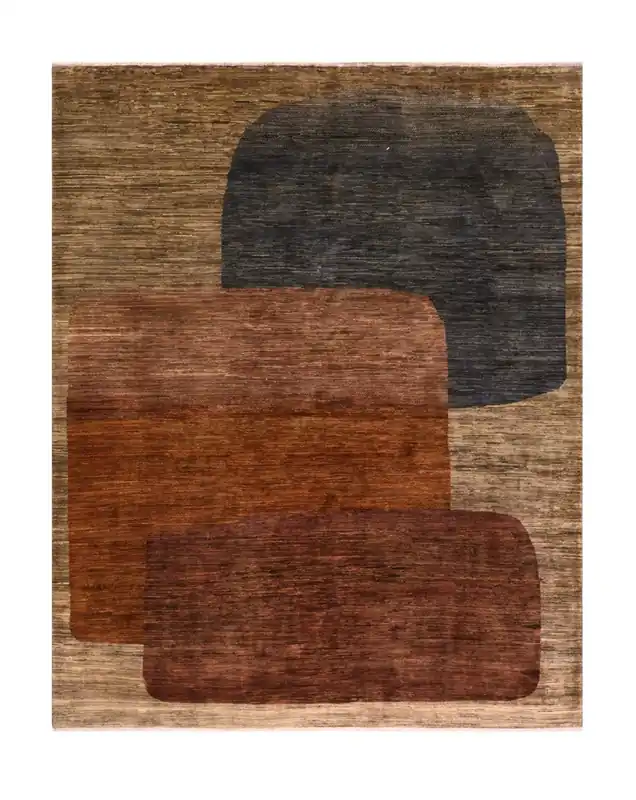 Tappeto moderno di design, fatto a mano, multicolore, 273x225cm