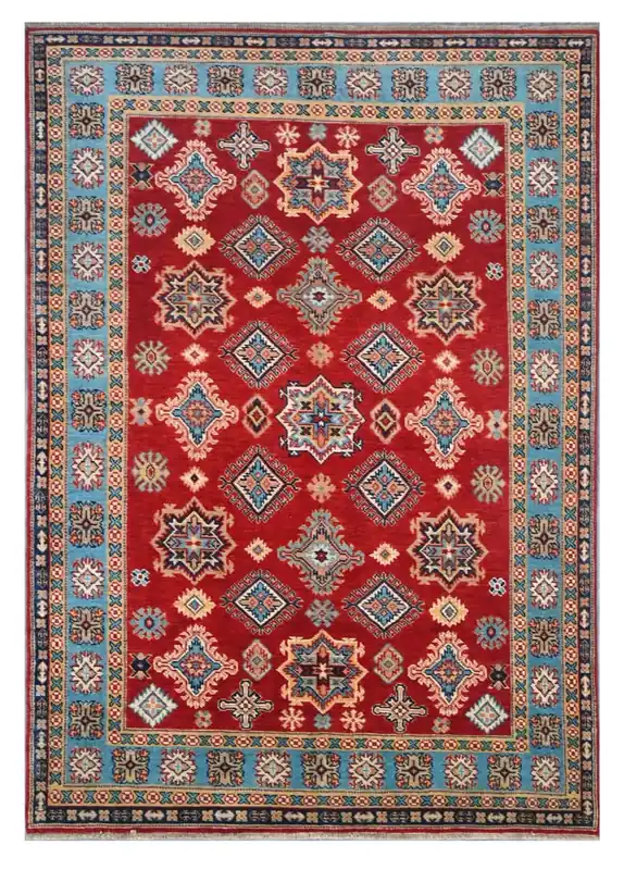 Classic Kazak carpet, Multi, handmade, 212x141cm