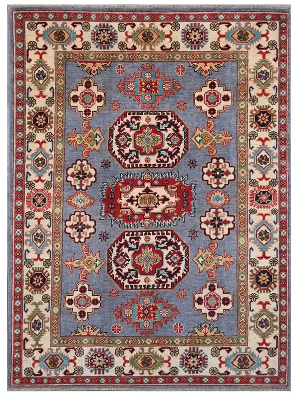 Classic Kazak carpet, Multi, handmade, 201x147cm