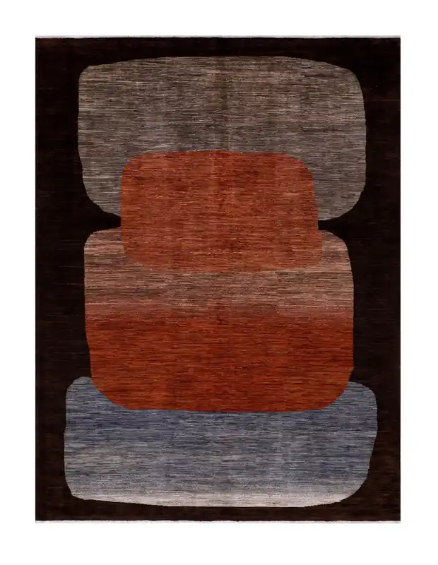 Tappeto moderno di design, fatto a mano, multicolore, 296x220cm