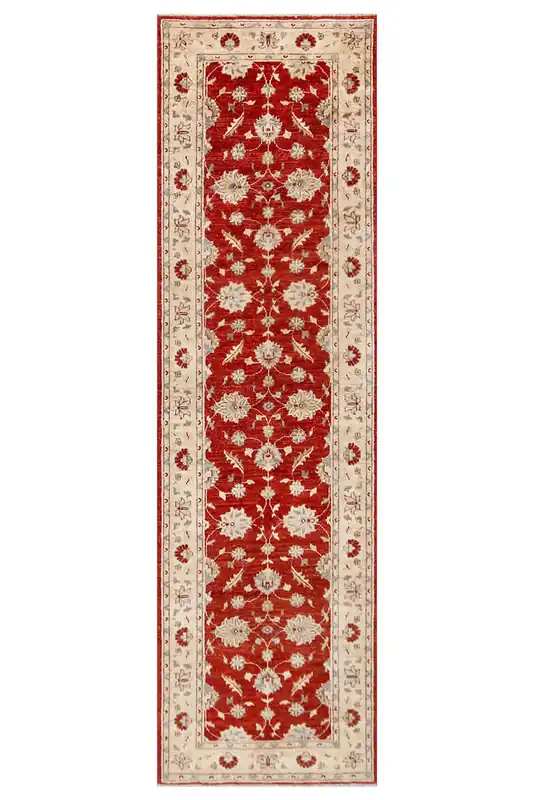 Ziegler wool runner rug, handmade, 303x82cm
