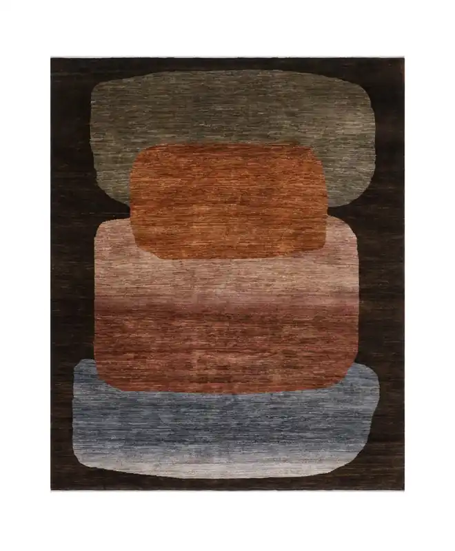 Tappeto moderno di design, fatto a mano, multicolore, 270x223cm