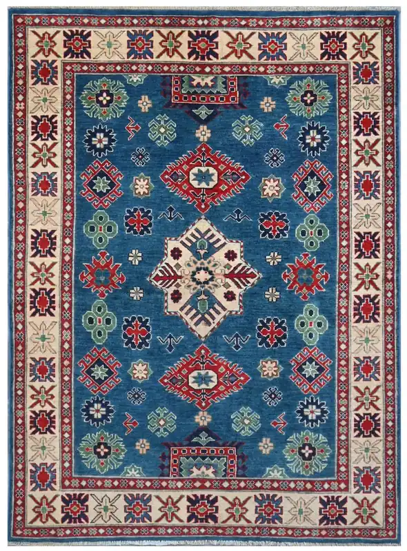 Classic Kazak carpet, Multi, handmade, 200x144cm