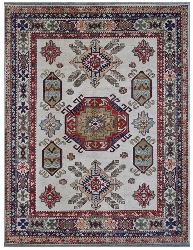 Classic Kazak carpet, Multi, handmade, 194x146cm