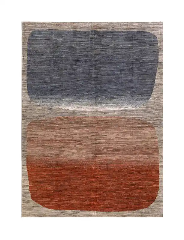 Tappeto moderno di design, fatto a mano, multicolore, 243x176cm