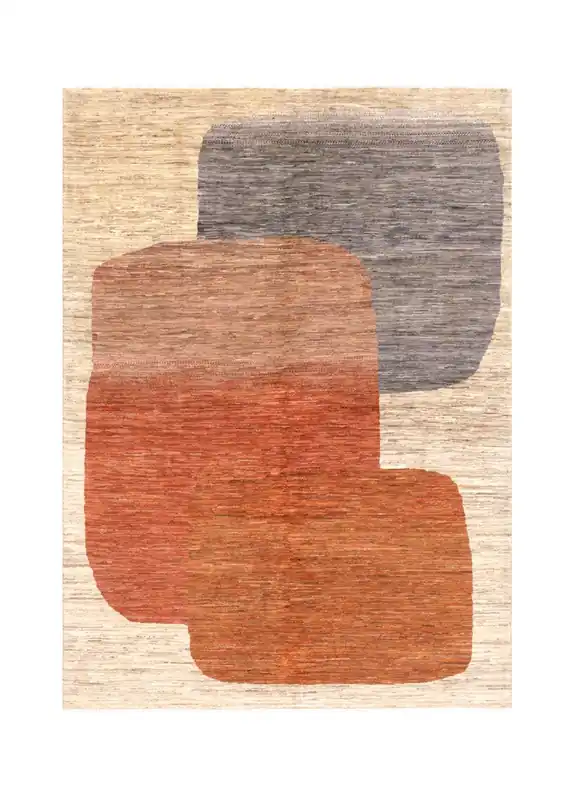 Tappeto moderno di design, fatto a mano, multicolore, 238x173cm
